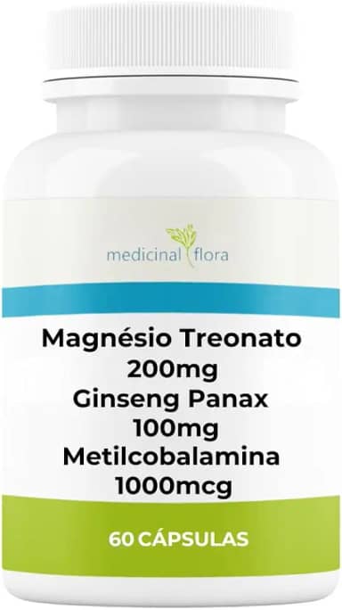 Magnésio Treonato + Ginseng Panax + Metilcobalamina - 60 Doses