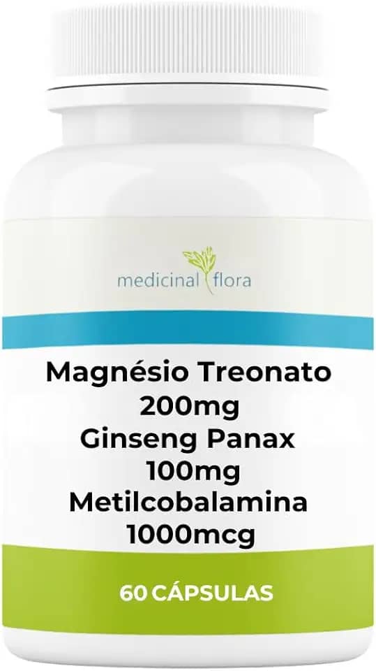 Magnésio Treonato + Ginseng Panax + Metilcobalamina - 60 Doses
