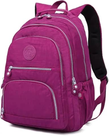 Mochila Grande 30L Nylon Impermeável Feminina Masculina Escolar Juvenil Notebook 15" — Mochila Preta Resistente com Múltiplos Bolsos, Leve, Casual e Reforçada para Escola e Viagens