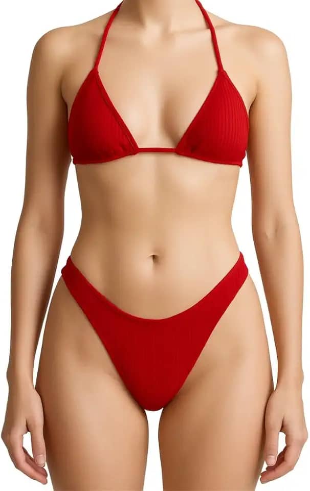 Biquíni Calcinha e Sutiã Praia Piscina Verão Cortininha Marquinha Roupa De Banho Asa Delta