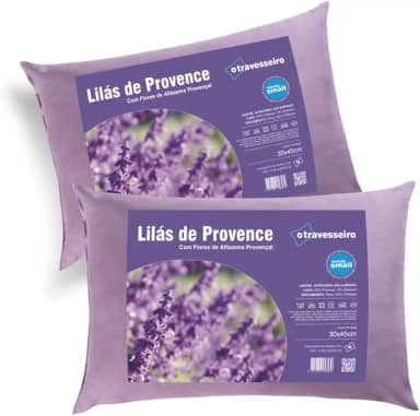 Kit 2 Travesseiros Infantil Antialérgico Com Aromaterapia Lavanda 30x45cm Macio Confortável Lavável à Máquina Crianças de 2 á 8 Anos