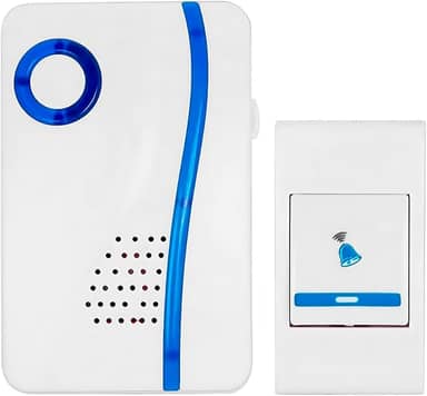 Campainha Slim Sem Fio com Botão à Pilha Instalação Rápida Alcance de Longa Distância e Som Nítido para Residências