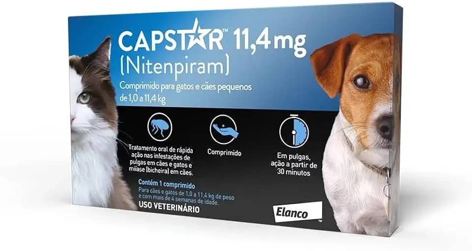 Elanco Capstar 11,4mg para Cães e Gatos de 1,0 a 11,4kg com 1 Comprimido