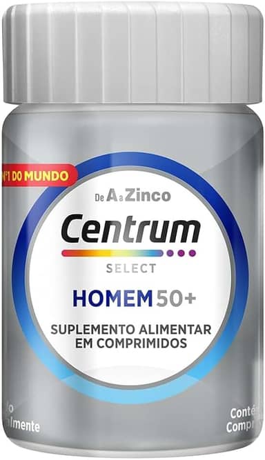 Centrum NOVO Homem 50 Mais Multivitaminico, com Vitamina D, Vitamina B12, Calcio e Magnesio, 30 Comprimidos