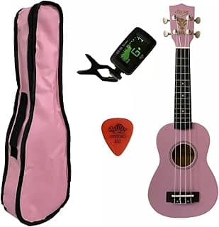 Ukulele Rosa Seven Soprano Suk-07 PI C/Capa e Afinador