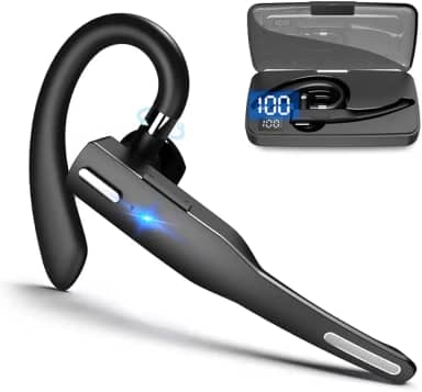 Fone de ouvido sem fio Bluetooth V5.1 à prova d'água IPX6 microfone sem fio com cancelamento de ruído compatível com negócios/condução/escritório/trabalho/jogo/PC