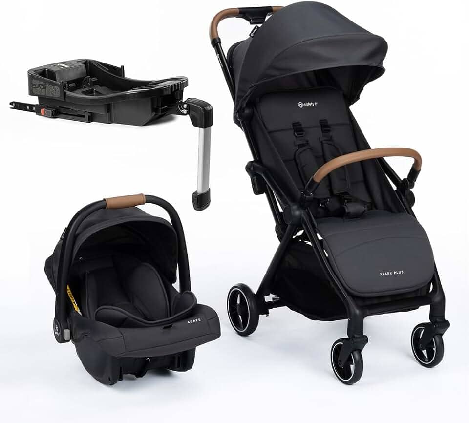 Travel System Safety 1st, Spark Plus Trio, com Isofix, 0 meses a 22 kg, Black Graphite
