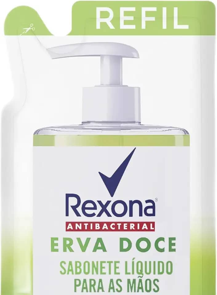 Rexona Sabonete Líquido Antibacterial Para As Mãos Erva-Doce Sachê 500Ml