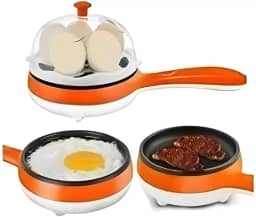 Panela Elétrica Multifuncional, Cozedor de Ovos e Frigideira Antiaderente, Multicor