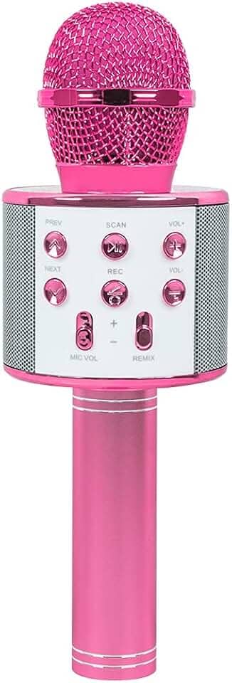 WS-858 Microfone de karaokê sem fio portátil, Player de karaokê portátil para celular Alto-falante HIFI Bluetooth embutido, Selfie 3-em-1 bateria de lítio recarregável Karaokê KTV MIC