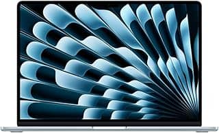 Apple 2025 MacBook Air (de 15 polegadas, Processador M4 da Apple com CPU 10‑core e GPU 10‑core, 16GB Memória unificada, 256 GB) - Azul céu