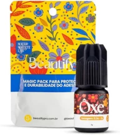 Cola Adesivo Ôxe Beautify Linha Norte e Nordeste para Cílios 3g Super Forte e Durável Ideal para Manutenção e Aplicação de Cílios Postiços com Resultados Impecáveis e Longa Duração Cílios Perfeitos