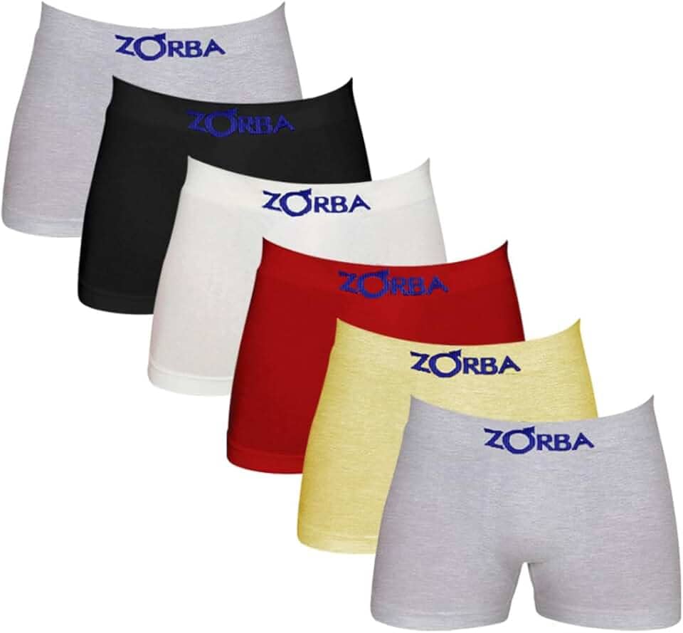Kit 6 Cuecas Boxer Zorba Infantil Algodão 678 Sortidas