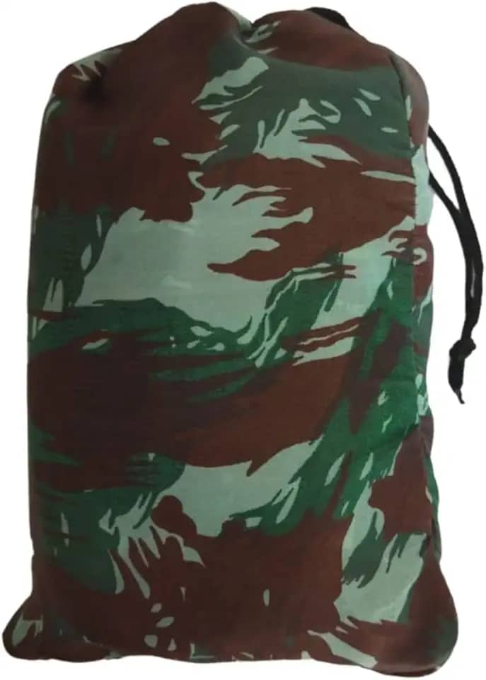 Rede de Dormir Camping Nylon Estampa Exército com Bolsa – Rede para Acampamento Leve, Compacta, 2,10 x 1,60 m, Suporta até 150 kg
