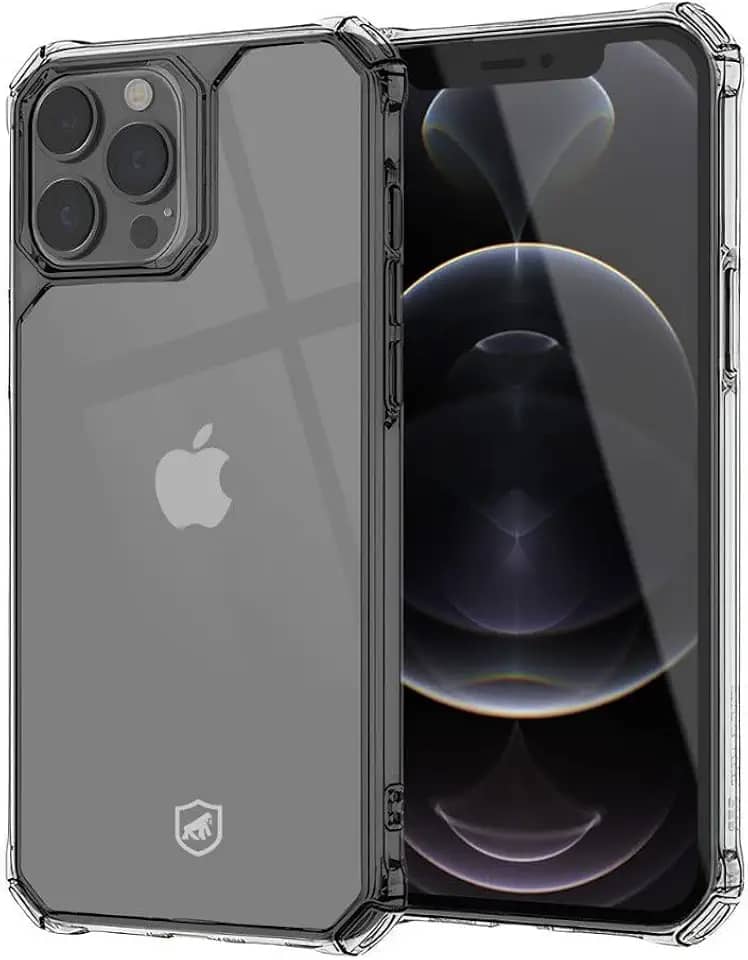 Gshield Capa Case Capinha Clear Proof Anti-impacto com Quinas Reforçadas (Transparente, iPhone 12 Pro Max)
