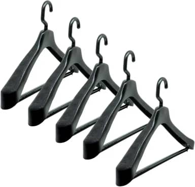 Kit Cabide Terno Preto Giratório - 5 unidades