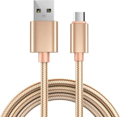 Cabo USB de 1,8 m, cabo de carregamento Android de alta velocidade, cabo de sincronização trançado de nylon longo e carregamento rápido para Samsung Galaxy S7 Edge/S6/Tablet, Kindle Fire, MP3, PS4