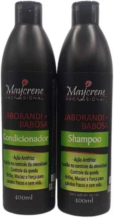 Kit Capilar Maycrene Jaborandi + Babosa Ação Antifrizz e Controle da Oleosidade Shampoo Condicionador