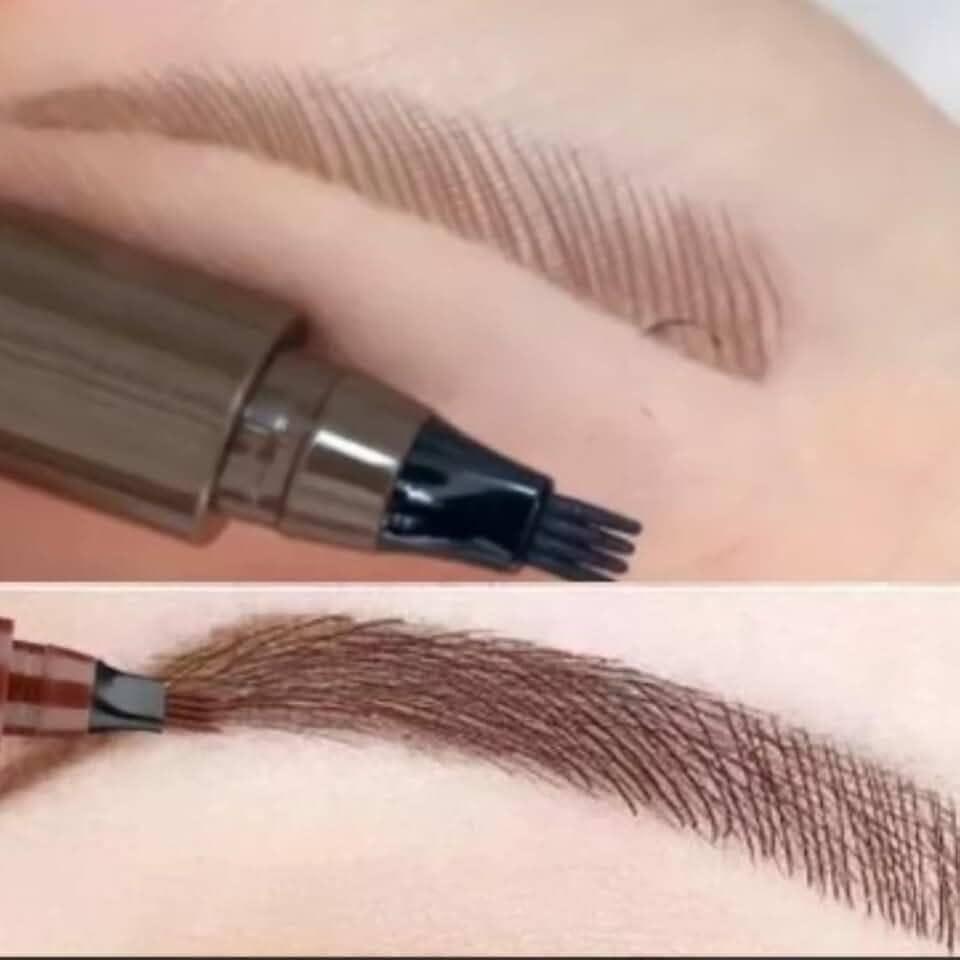 Caneta Sobrancelha Barba À Prova D 'água Fio a Fio Microblanding Castanho Escuro QUERO LOJINHA DA DAY