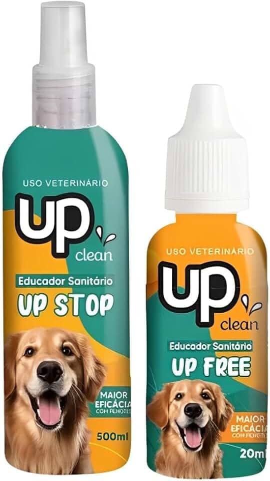 Kit Educador Sanitário Para Cães e Gatos Xixi Pode 20ml e Xixi Não Pode 500ml Adestramento de Pets Ensino de Local Correto e Repelente Para Evitar Xixi no Lugar Errado