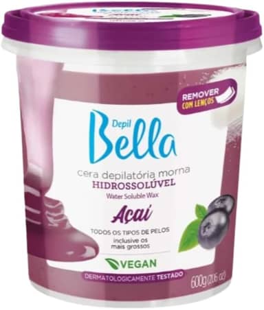 Depilbella Cera Hidro Açaí 600g, Depil Bella