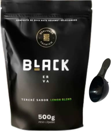 Erva Mate Tereré 500g Black Erva Escolha o Sabor + Acompanha Medidor (Colher medidora) (LEMON BLEND)