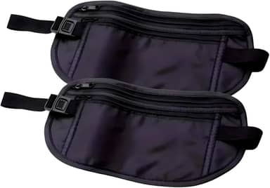 Kit 2 Pochete Doleira, Porta Dinheiro Notas Viagem Internacional Anti Roubo Invisível Segura Imperméavel Para Celular Cartão Chaves