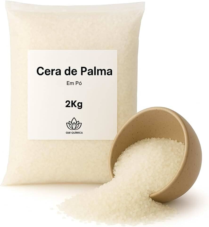 Cera de Palma Vegetal Fabricação Artesanal Velas 2Kg