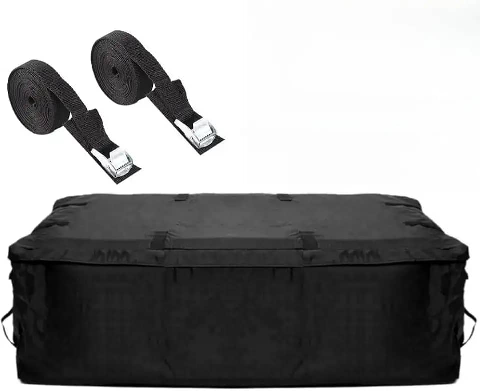 Bagageiro Dobrável Maleiro Teto Carro + Cintas Amarrar Carga