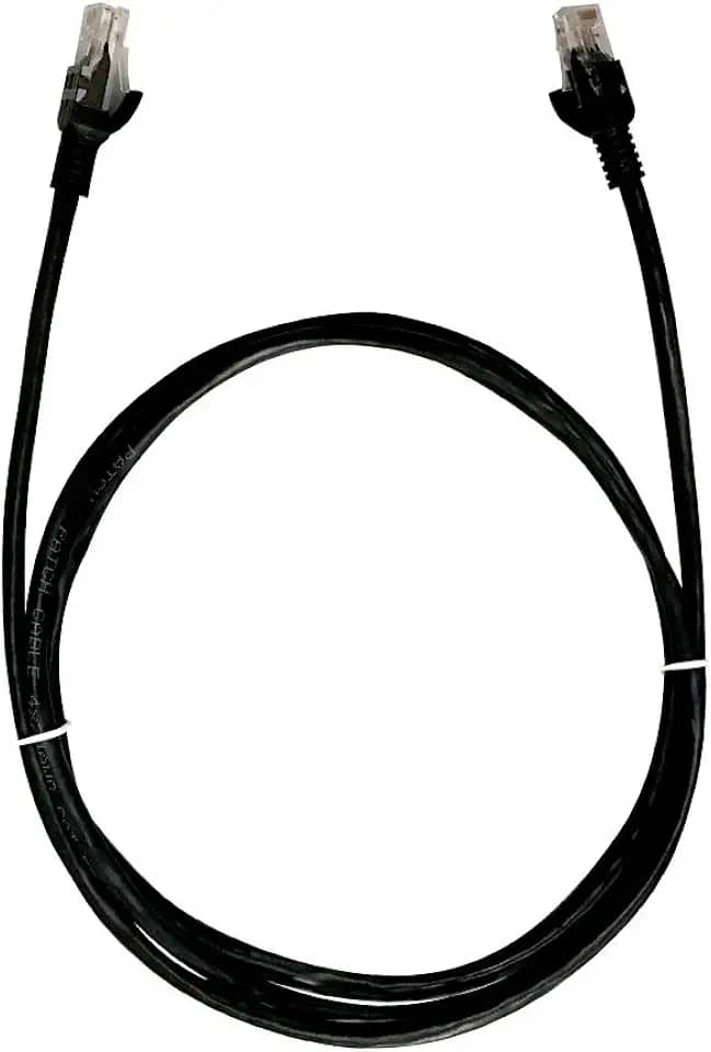 Cabo de Rede PlusCable Preto 10Metros PC-ETHU100BK Cat.5E Patch Cord - Conectores RJ45 Capa de PVC