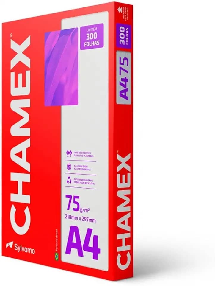 Papel Sulfite, Chamex, A4, 75 Gramas, Pacote De 300 Folhas