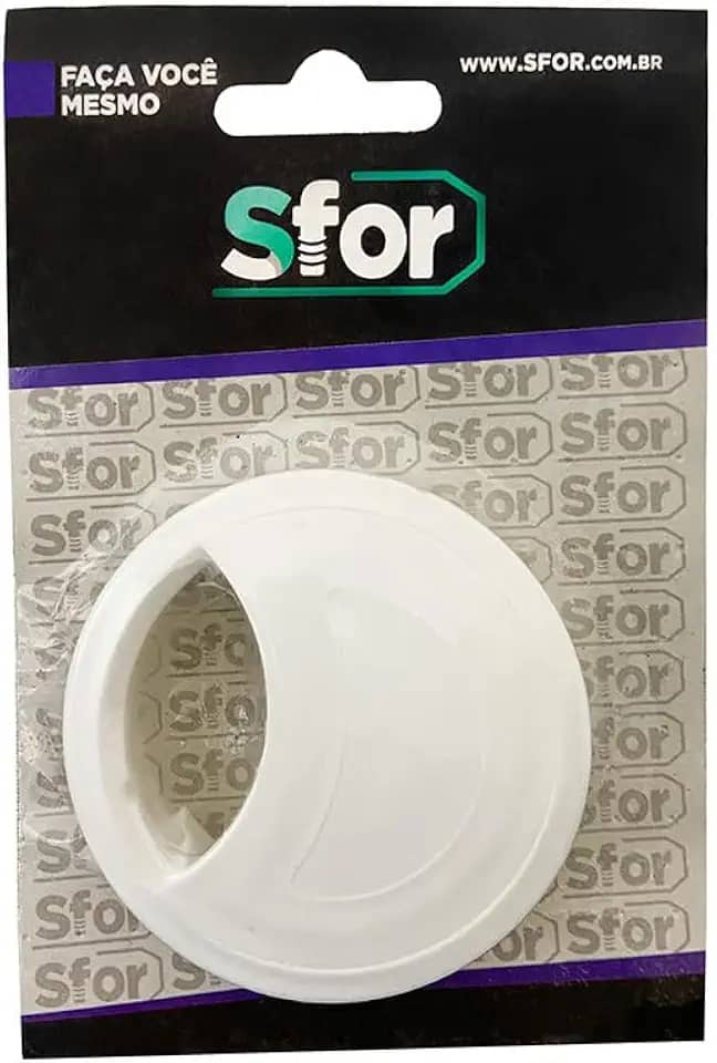Passa Fio Para Mesa 60 Mm Branco - 1 Peça
