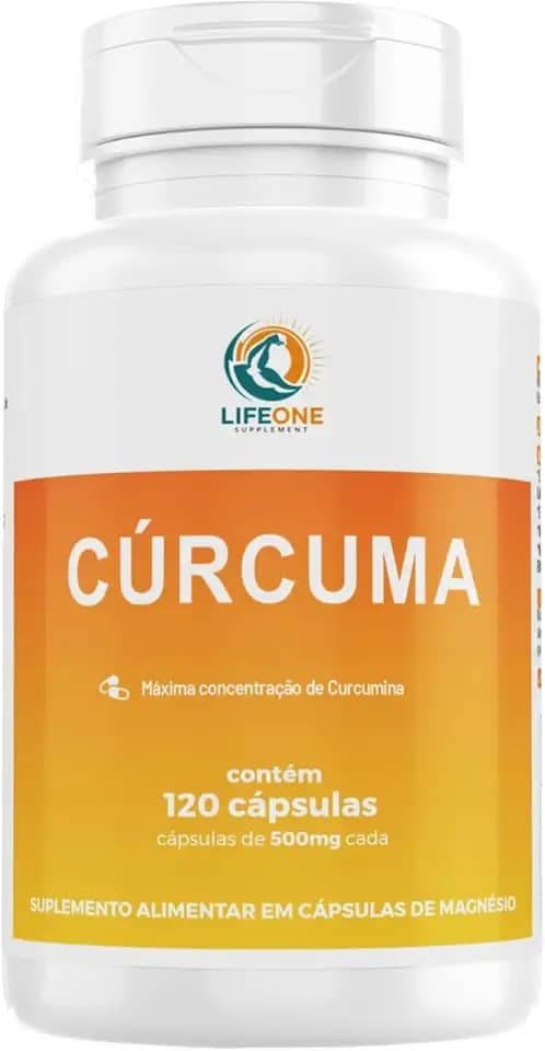 Curcuma Longa 500mg, 120 Cápsulas, Life One