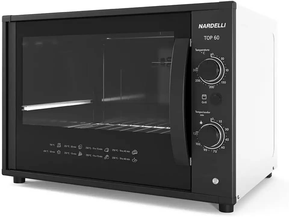 Forno Elétrico de Bancada Nardelli Top 60 Litros Branco 127V