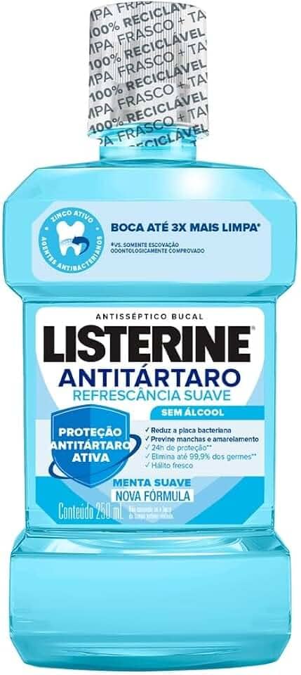 Listerine Antitártaro Enxaguante Bucal Sem Álcool, 250mL