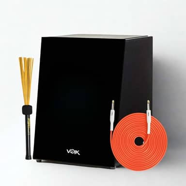 Cajon Elétrico Preto Com Vassourinha C82 Voik By FSA Strike (BK STK)