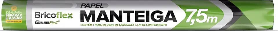 Papel Manteiga Bricoflex Rolo de 30cm de largura com 7,5m de comprimento