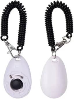 JAMBO PET, Clicker para Treinamento de Animais, Basic, alça de Pulso, Treinamento Comportamental Cães e Gatos - Branco