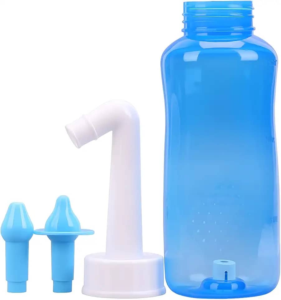 Kit Lavagem Nasal 300ml Premium – Garrafa Irrigadora Sinusal para Limpeza do Nariz, Rinite, Alergias e Congestão – Higiene Nasal Segura para Adultos e Crianças