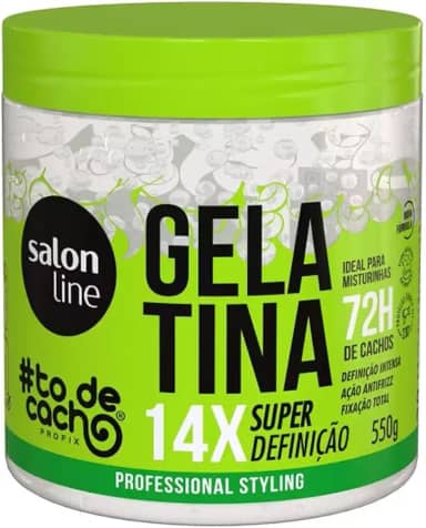 Salon Line, Gelatina Capilar, ToDeCacho, Super Definição, Vegana - Cabelos Ondulados, Cacheados e Crespos, 550 g