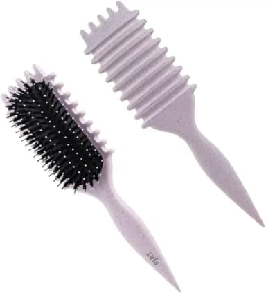 Escova Inovadora para Fitagem e Definição de Cachos – Para Cabelos Cacheados Ondulados e Crespos – PJAT (Lilás)
