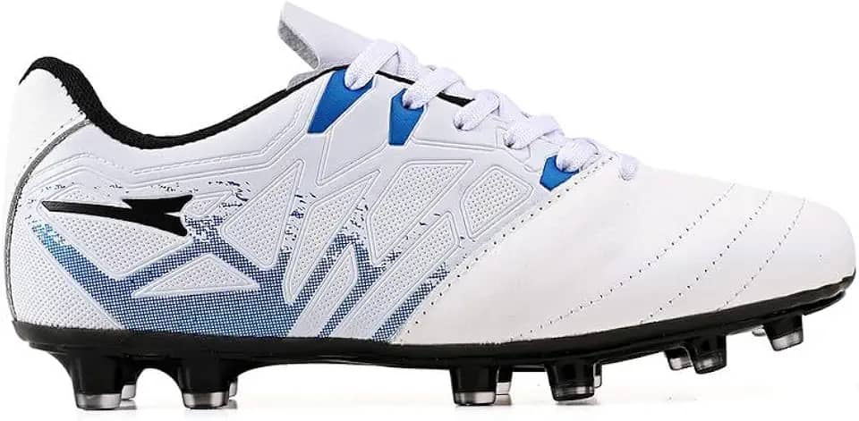 Chuteira de Futebol Masculina Campo Grama Natural Bico Reforçado em Couro