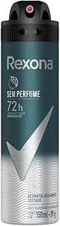 Desodorante Antitranspirante Aerosol Masculino Rexona Sem Perfume 72 horas 150ml (A embalagem pode variar)