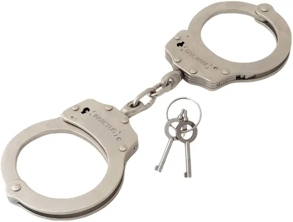 Algema de Pulso Invictus em Aço Carbono Niquelada com Corrente