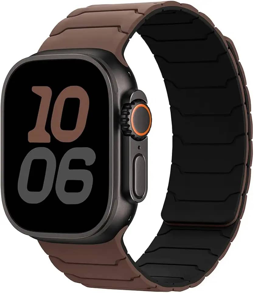 Pulseira magnética para Apple Watch séries 11/10/9/8/7/6/5/4/3/SE/3nd/Ultra3 de 49 mm, 46 mm, 45 mm, 44 mm, 42 mm, 41 mm, 40, 38, 7