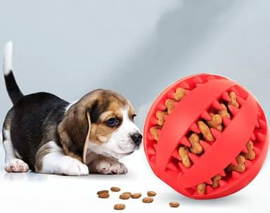 Brinquedo de quebra-cabeça para cães, 1 pacote, brinquedos interativos para cães para distribuição de guloseimas, brinquedos duráveis para dentição de 4 cm de diâmetro, bola de guloseima para dentes