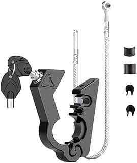 Cadeado para Moto(preto), Trava para Moto, Trava Moto, Cadeado Moto, Trava Moto Manete Freio e Acelerador, para Todas As Motocicletas, Motos, Quadriciclos, Scooter com Diâmetros de Guidão