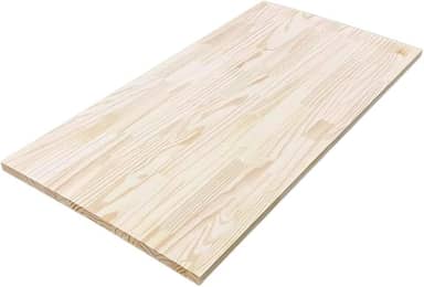 Tampo Madeira Maciça Pinus Lixado 2,5cm Escritorio Setup Bancada Tampa Maciço Mesa Pia Meligna (Sem Verniz, 160x70cm)