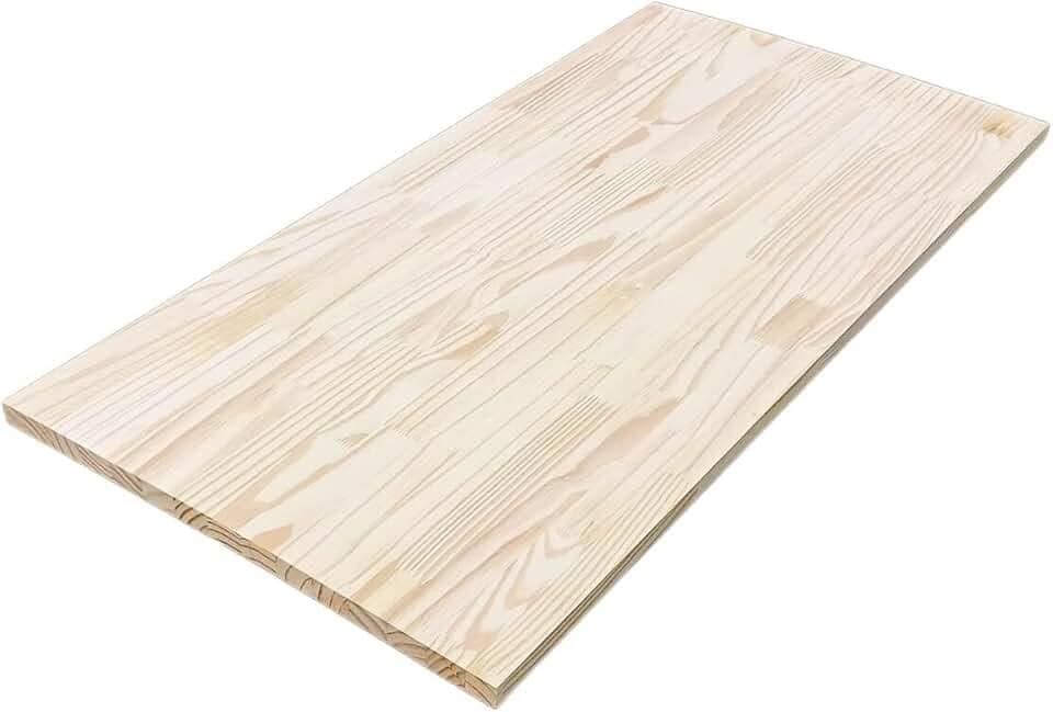 Tampo Madeira Maciça Pinus Lixado 2,5cm Escritorio Setup Bancada Tampa Maciço Mesa Pia Meligna (Sem Verniz, 160x70cm)