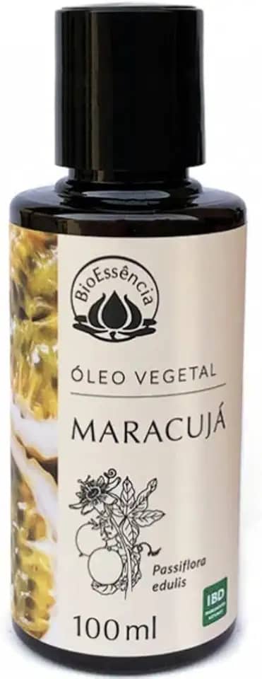 Óleo Vegetal de Maracujá - Aromaterapia - Para Pele - Excelente para pele em uso pós-depilatório, massagem, estrias na gravidez e tem poder de protegê-la contra a perda de água - 100% Puro e Natural - 100ml - Bioessência